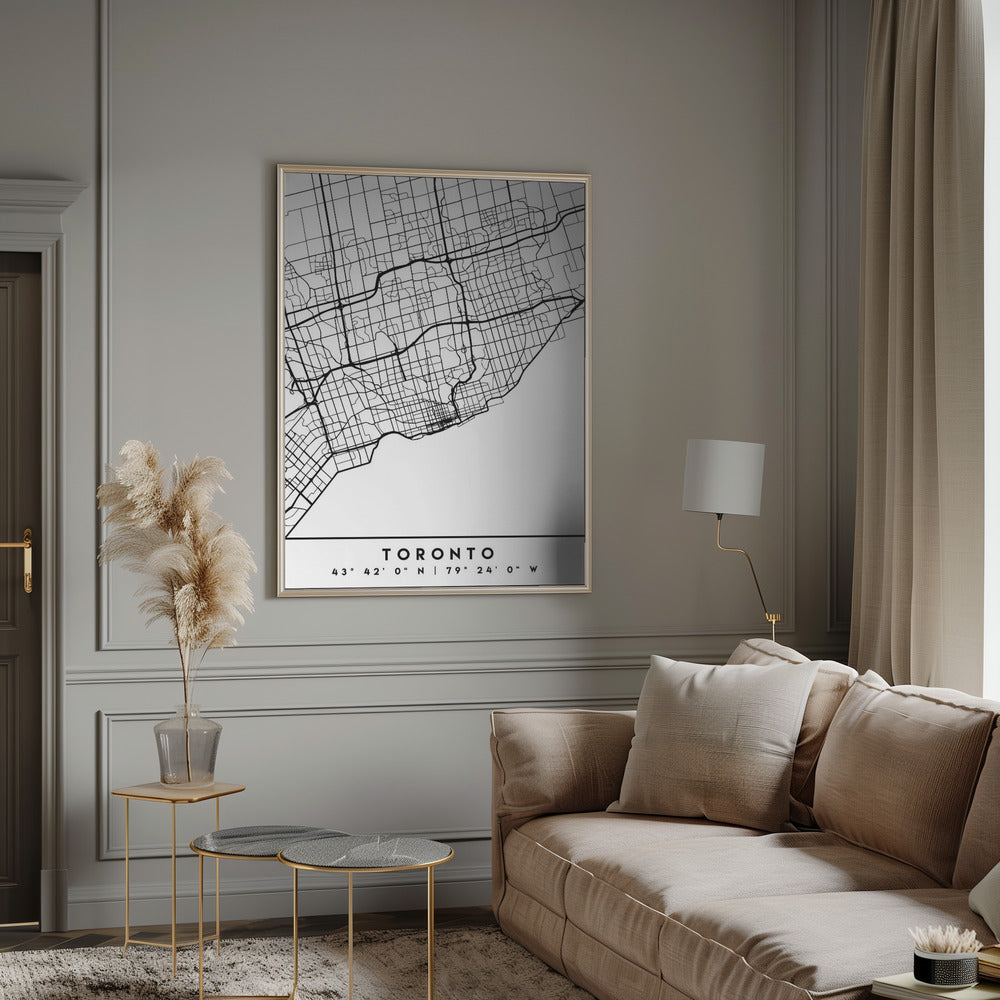 Black Maps 89 Canvas Print-5