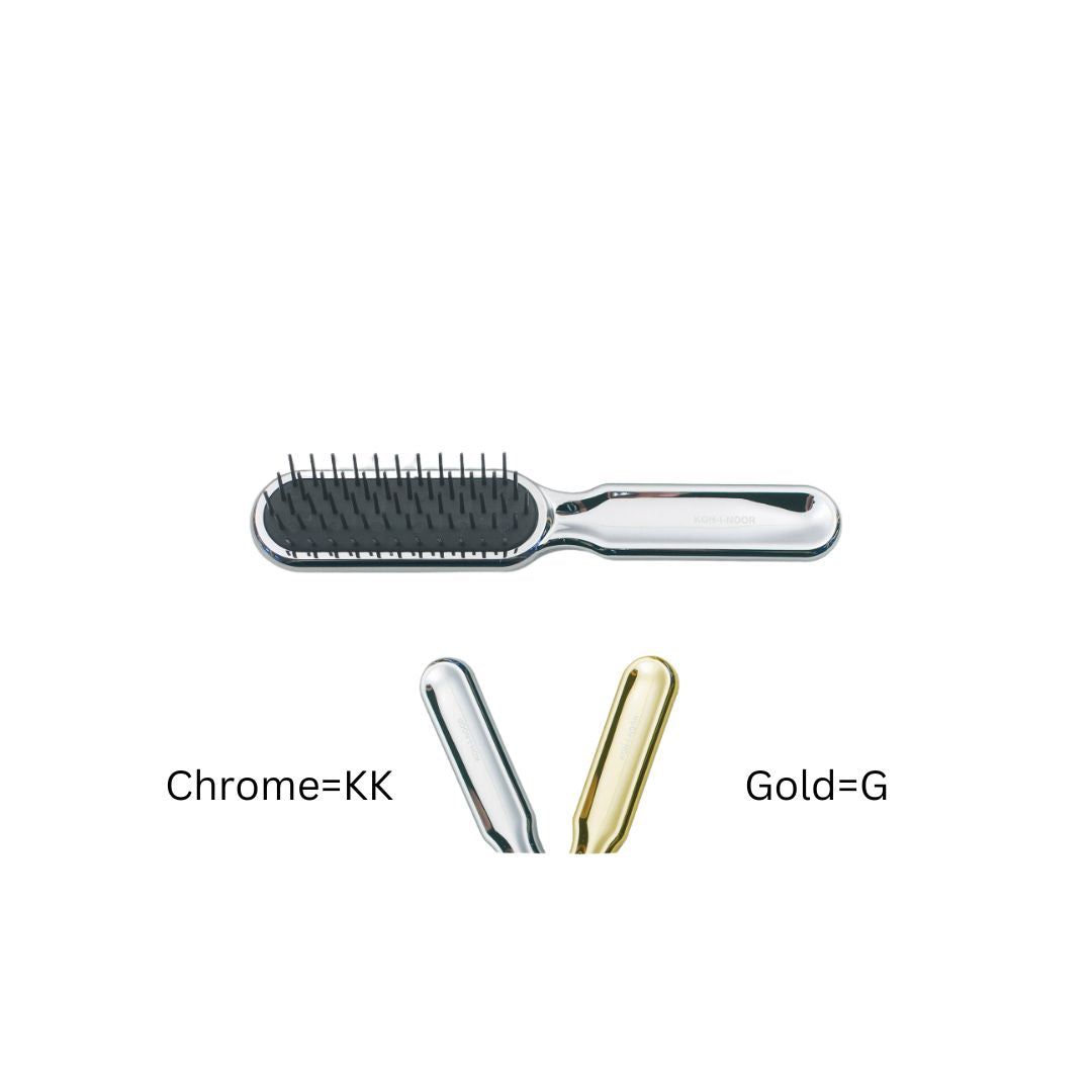 Metallic Pneumatic Synthetic Pin Styling Hairbrush-0