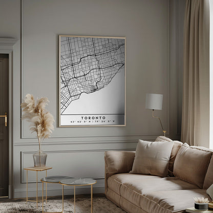 Black Maps 89 Canvas Print-5
