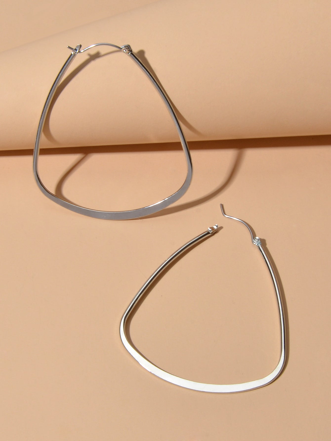 Punk Jewelry Gold Geometric Statment Hoop Earrings Minimalist Style Accessories-2