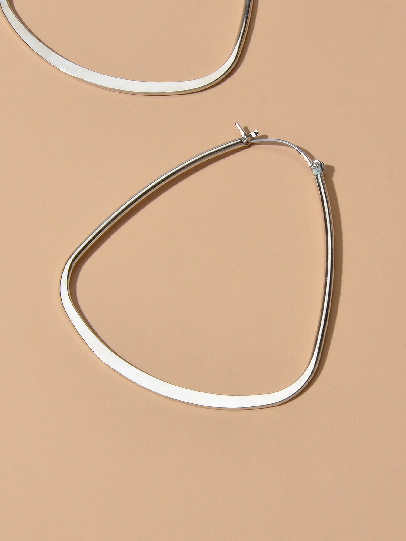 Punk Jewelry Gold Geometric Statment Hoop Earrings Minimalist Style Accessories-3