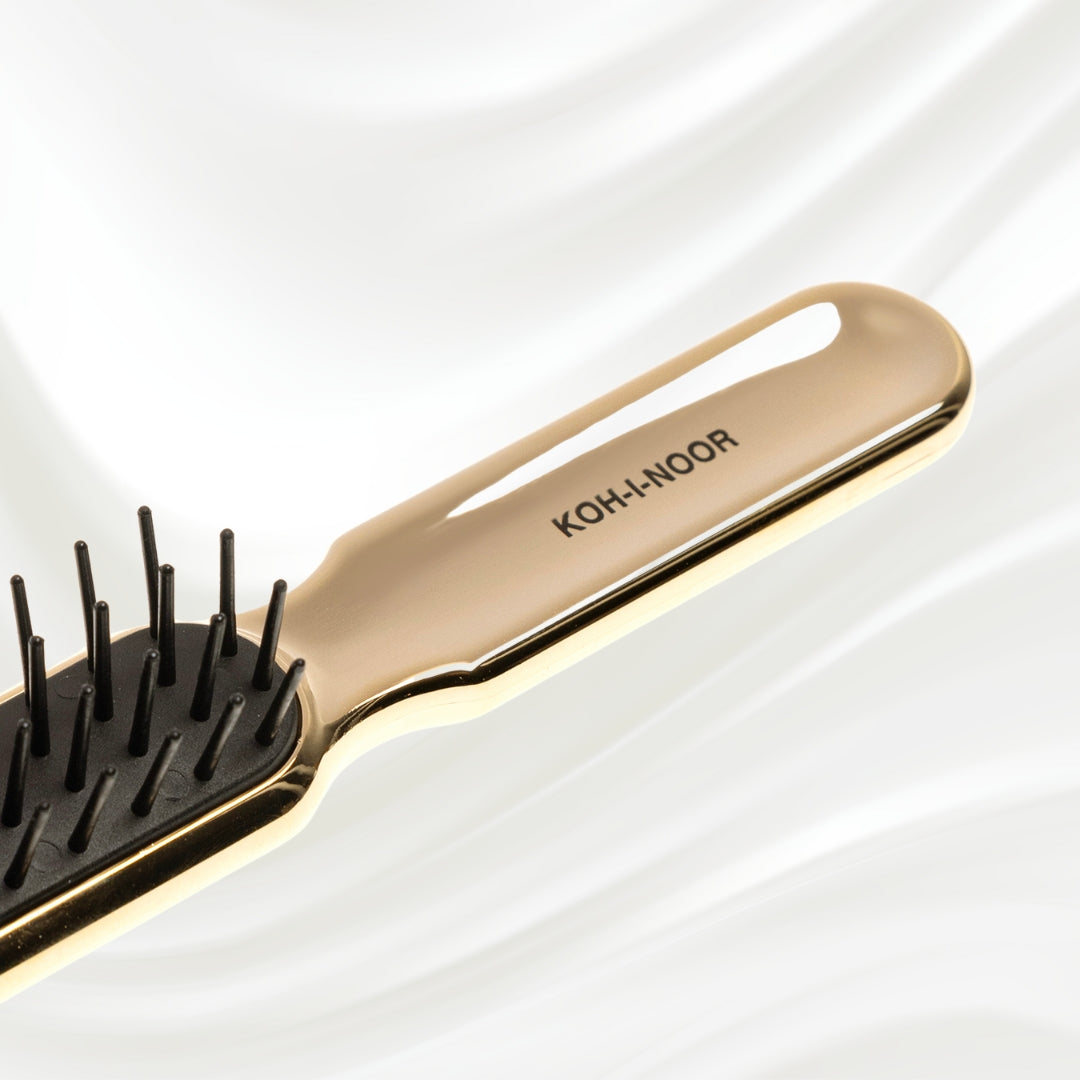 Metallic Pneumatic Synthetic Pin Styling Hairbrush-4