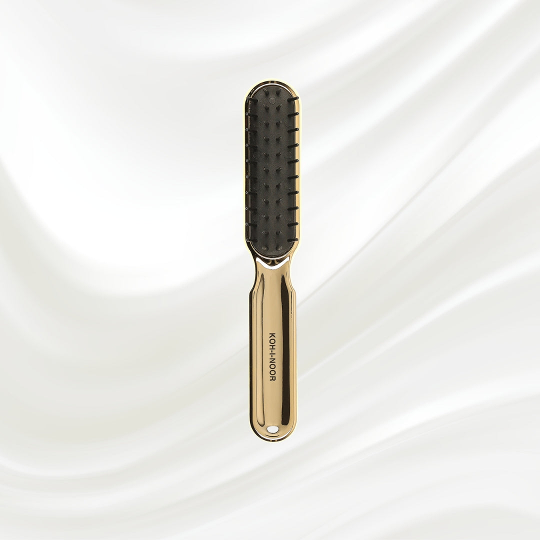 Metallic Pneumatic Synthetic Pin Styling Hairbrush-3