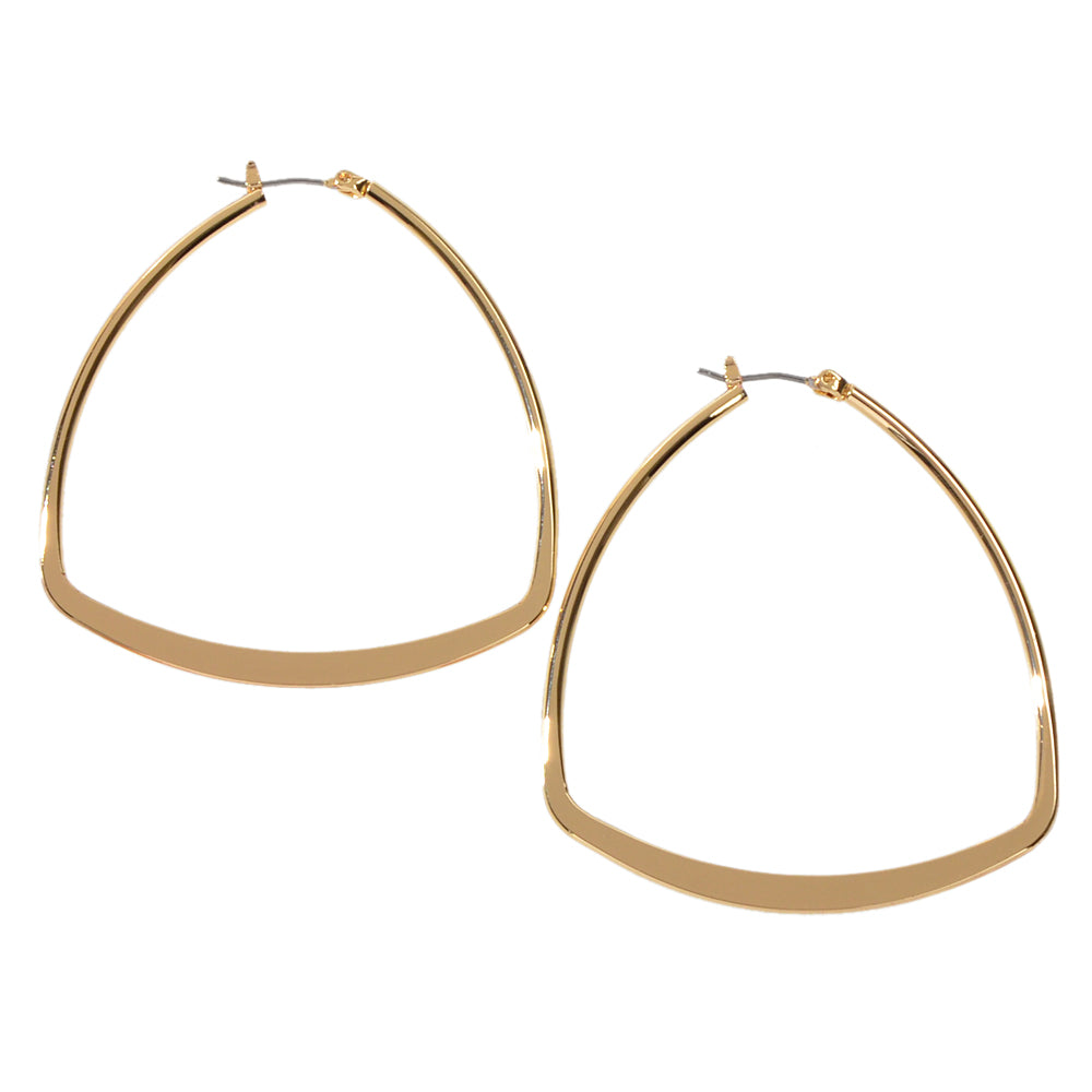 Punk Jewelry Gold Geometric Statment Hoop Earrings Minimalist Style Accessories-5