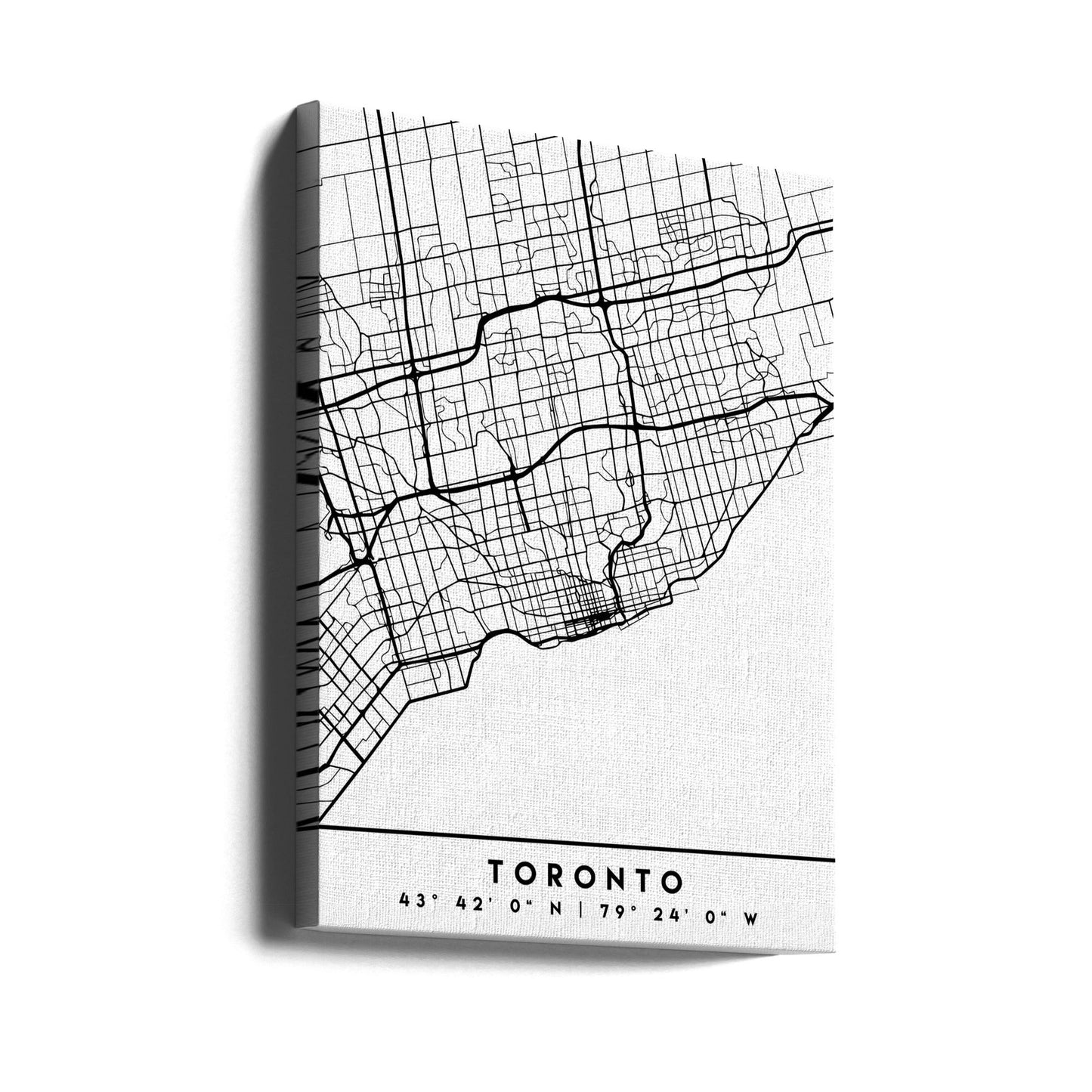 Black Maps 89 Canvas Print-0