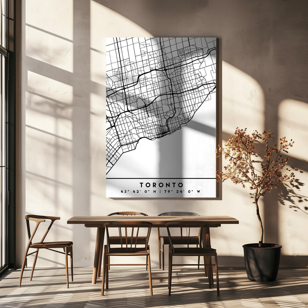 Black Maps 89 Canvas Print-4