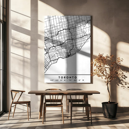 Black Maps 89 Canvas Print-4